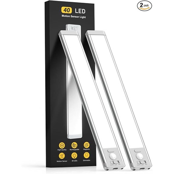 MCGOR 10-Inch Rechargeable Under Cabinet Lights (2 Pack)