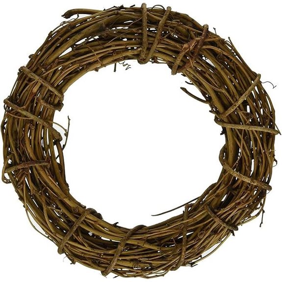 Natural Grapevine Wreath Ring for DIY Decor 12-inch