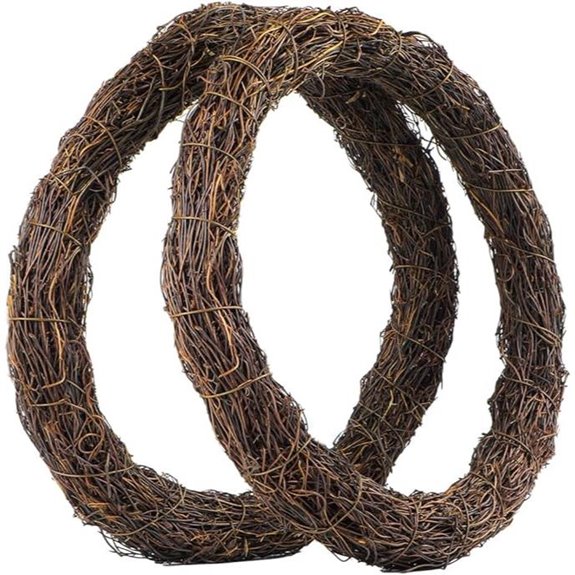 Natural Grapevine Wreaths 14-Inch 2-Pack