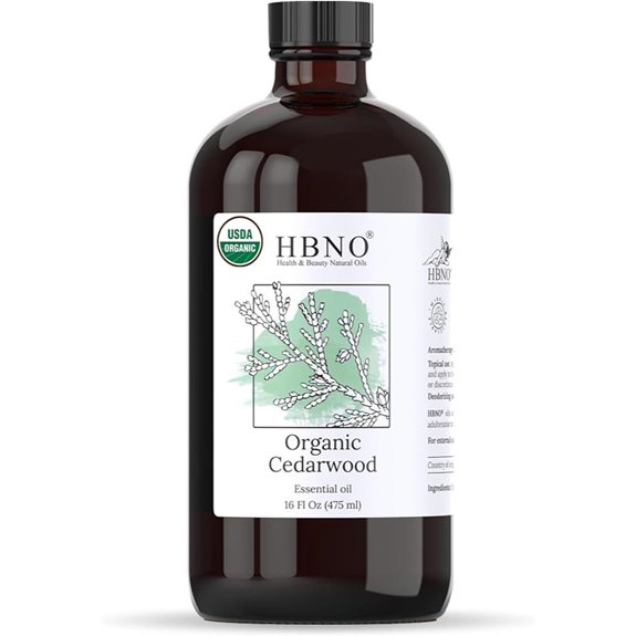HBNO Organic Cedarwood Oil 16 oz for Diffusers