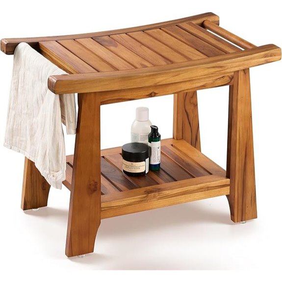 Teak Shower Bench 22”L 400 Lbs Capacity