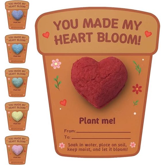 3D Heart Seed Paper Gift Set with Wildflower Seeds
