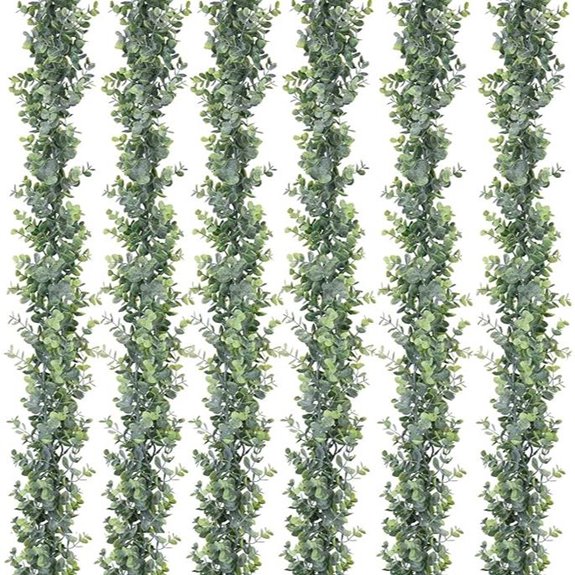 DearHouse 6 Pack Faux Eucalyptus Garland Plants