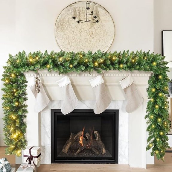 Somikis 9FT Pre-Lit Christmas Garland with Lights
