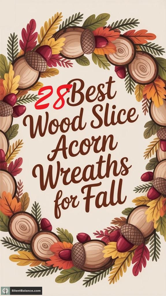 wood slice acorn wreaths