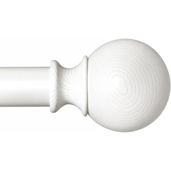 BRIOFOX Adjustable White Curtain Rods 48-84 Inches
