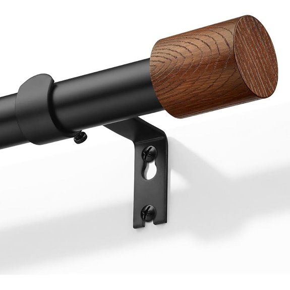 Heavy Duty Adjustable Wooden Curtain Rods 32-84 Inch