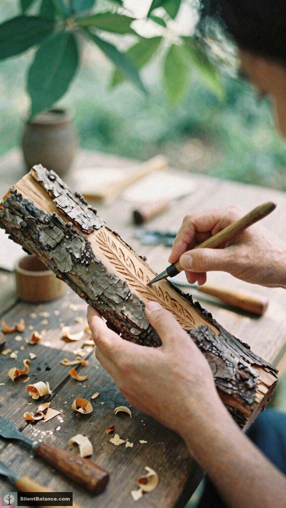 ancient bark carvings symbolism