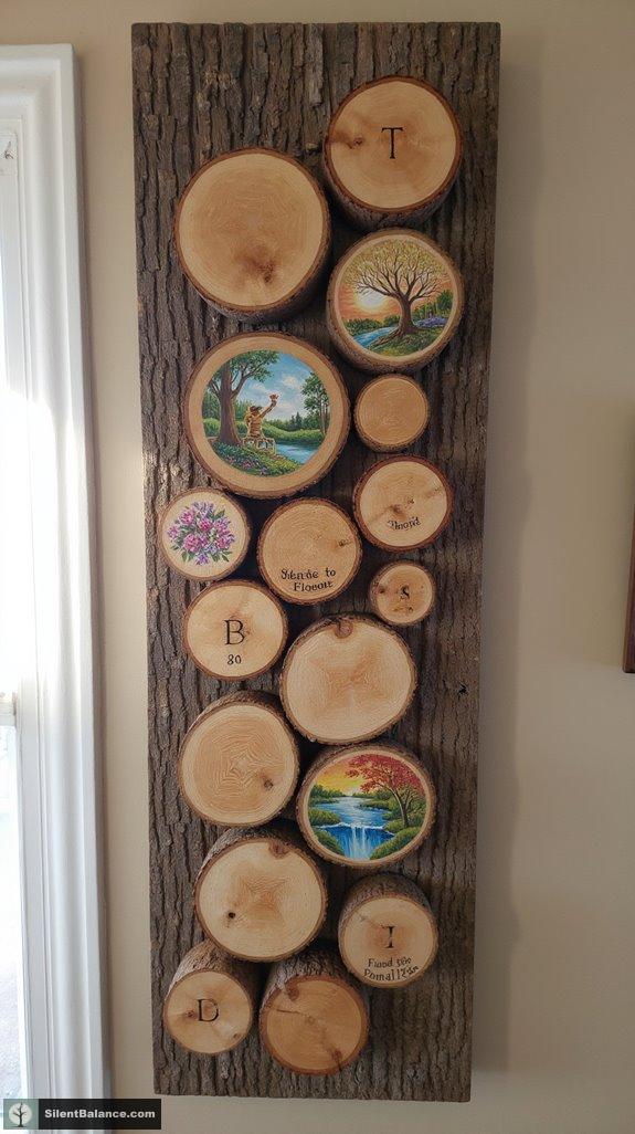 artistic tree slice configurations