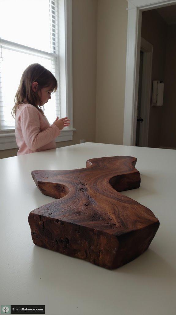asymmetrical wood block design