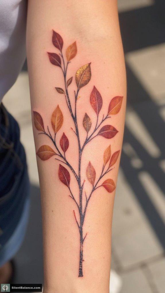 autumn foliage conservation tattoos