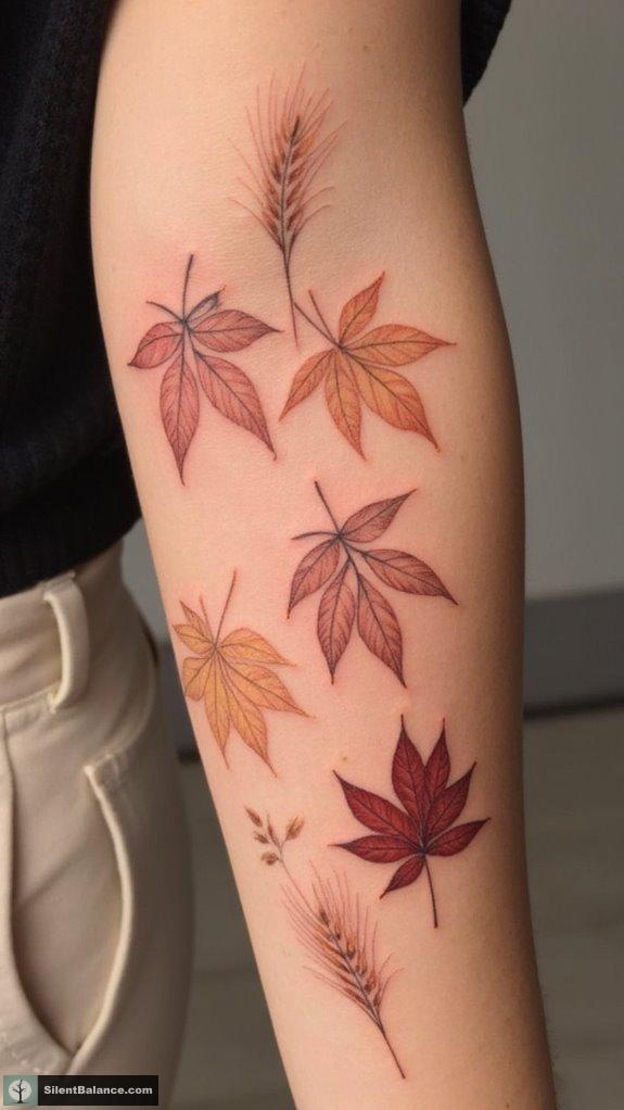 autumn foliage harvest tattoos