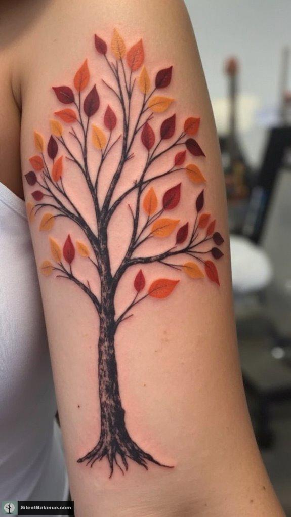 autumn leaves tree fusion