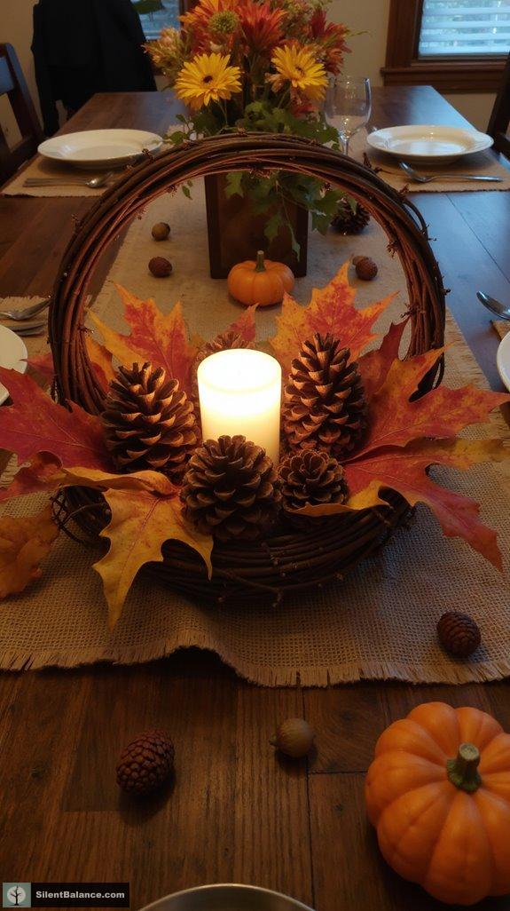 autumn pinecone centerpiece ideas