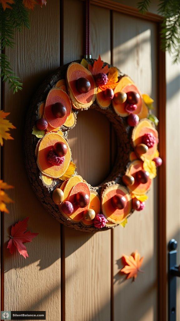 autumn wreaths with acorns