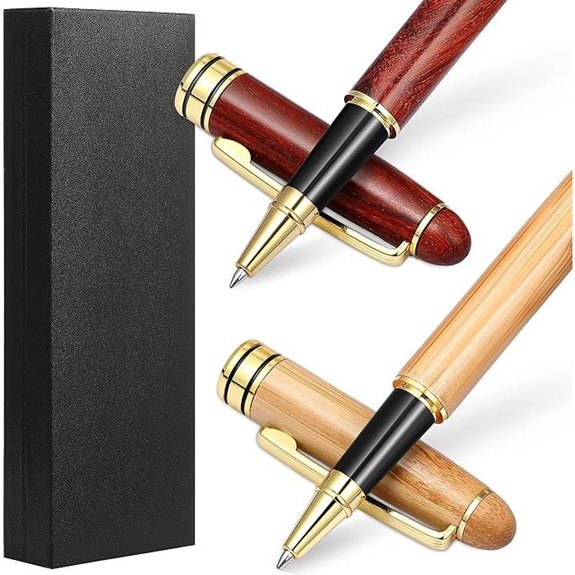 Zonon 2-Piece Bamboo Pen Set with Refills