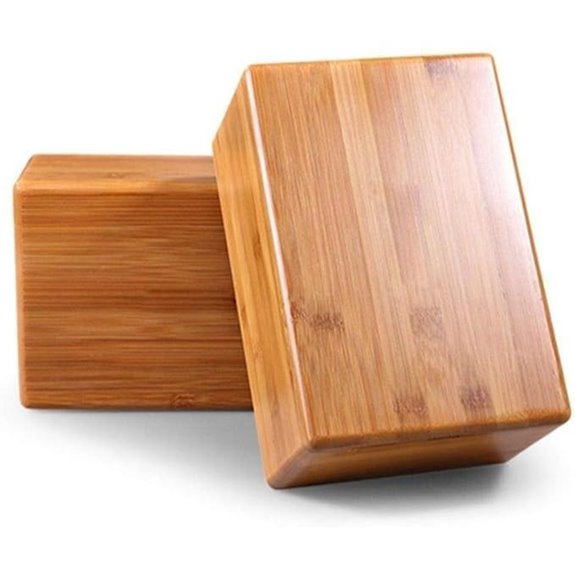 Bamboo Yoga Blocks (2 Pack) for Support & Balance