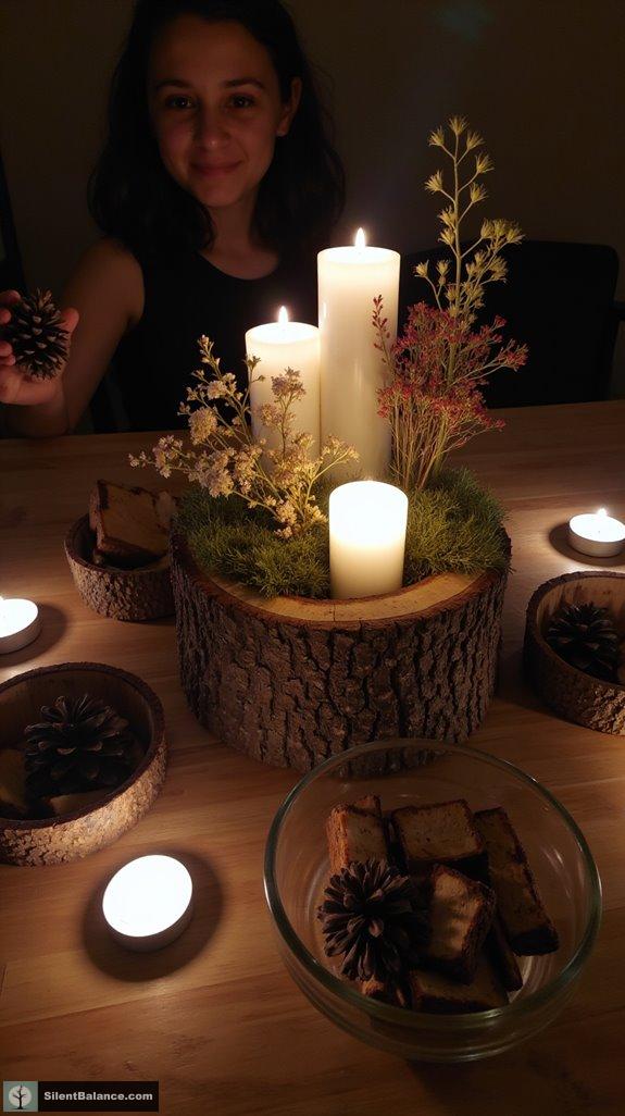 bark centerpiece decoration ideas