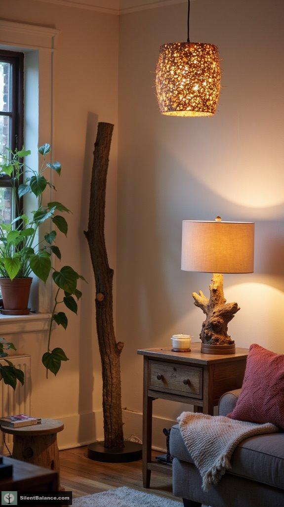 bark textured lamps embrace nature