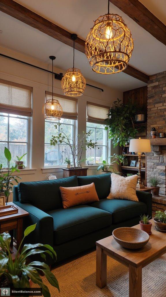 bark textured metal frame elegance