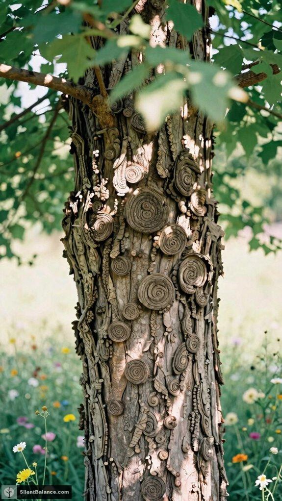 bark textures symbolize resilience