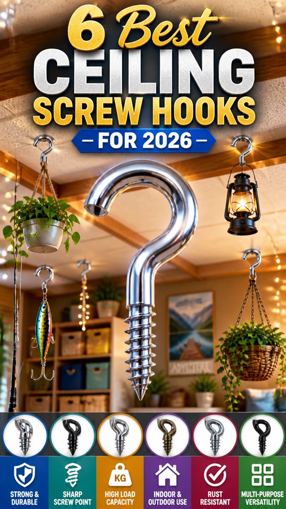 best ceiling screw hooks 2026