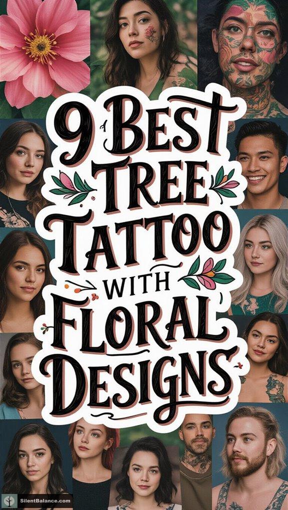 best floral tree tattoos