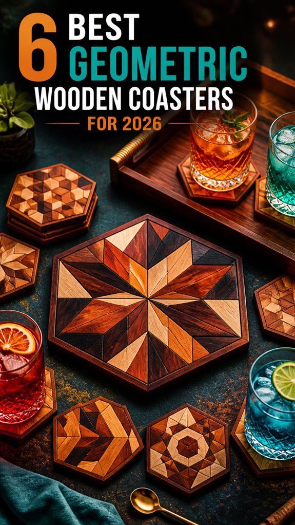 best geometric wooden coasters