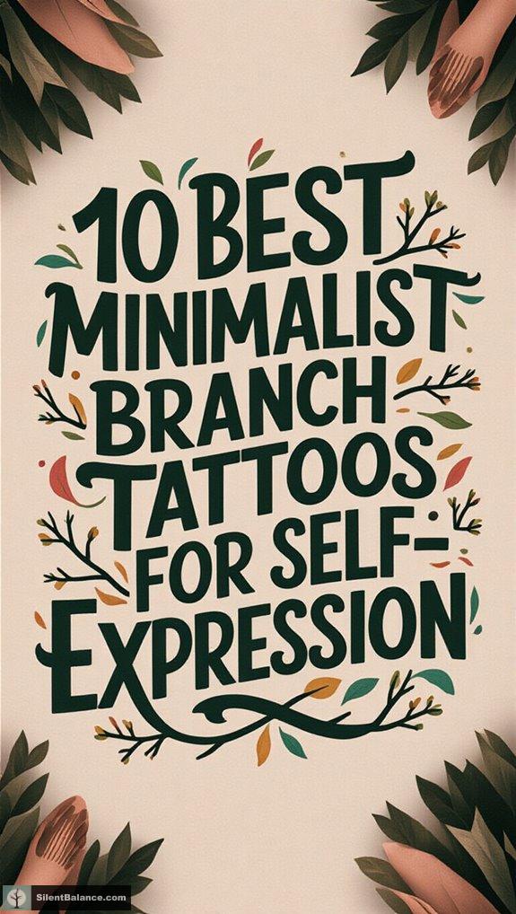 best minimalist branch tattoos