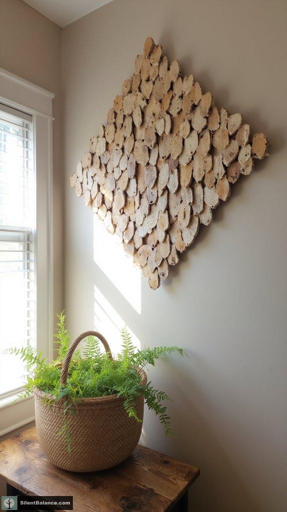 birch bark diamond decor