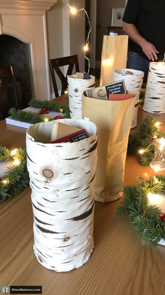 birch bark gift bags
