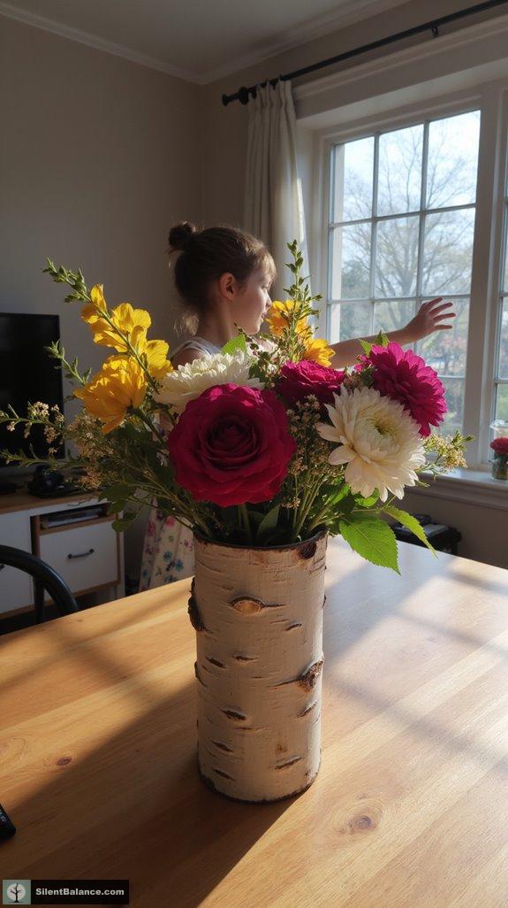 birch bark vase elegance