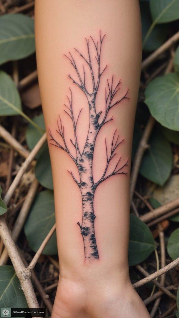 birch tree family tattoos