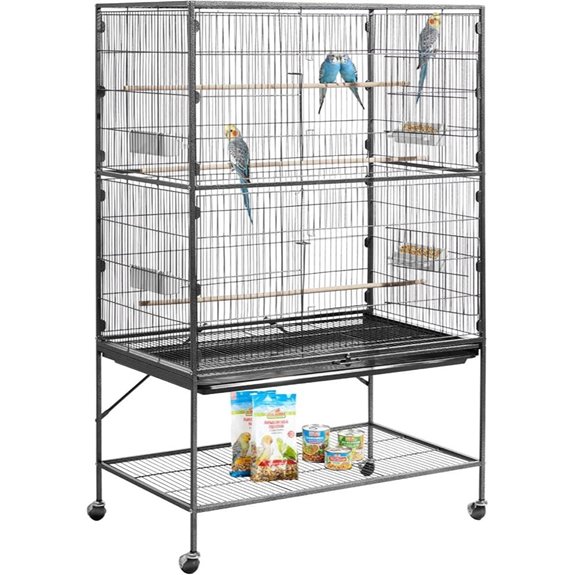 VEVOR Bird Cage with Perches and Slide-Out Tray