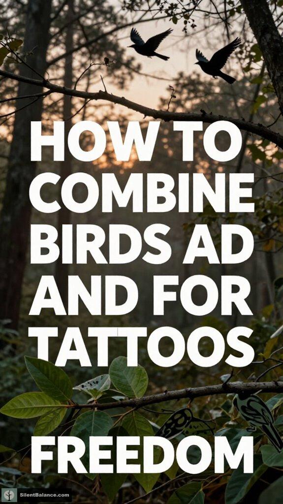 birds trees freedom tattoo