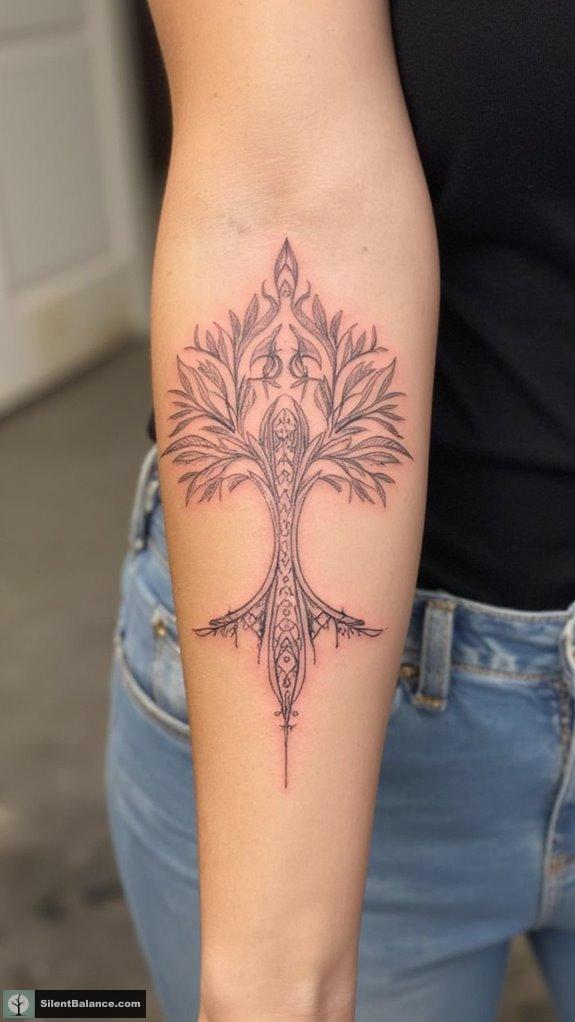 blended heritage tree tattoos