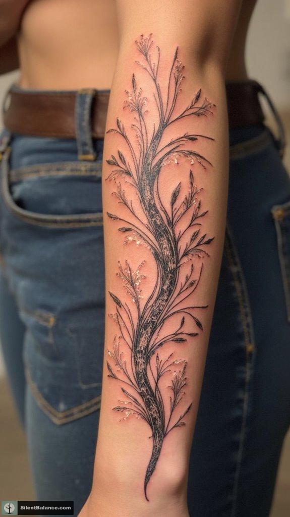 blending blooms with branches