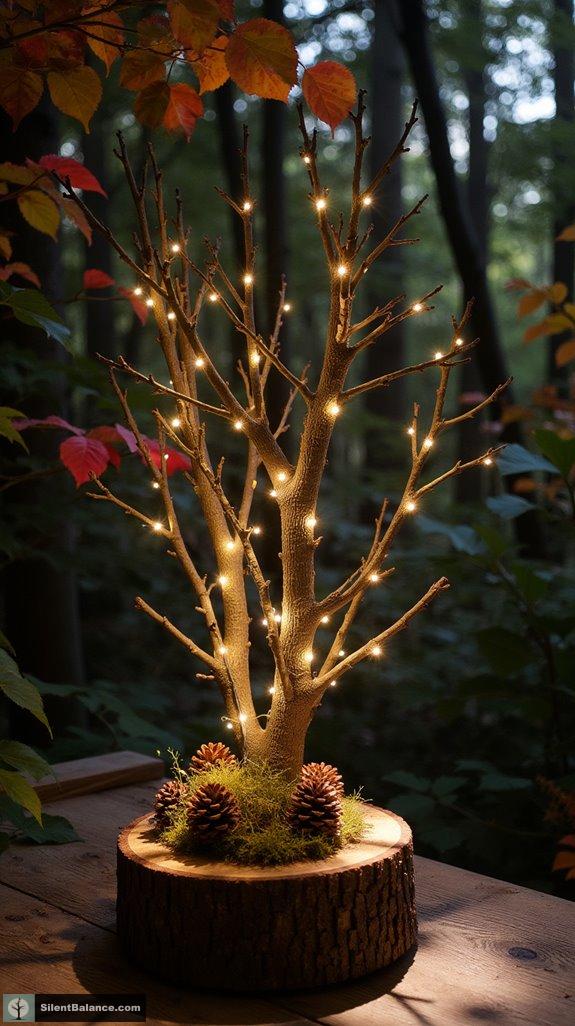 bold natural branch centerpieces