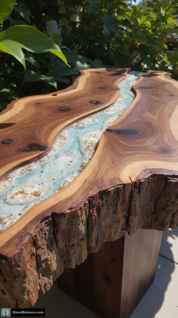bold wood and resin