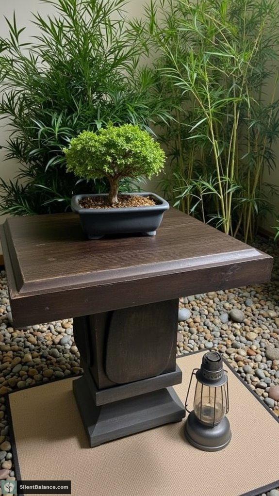 bonsai centerpiece in tranquility