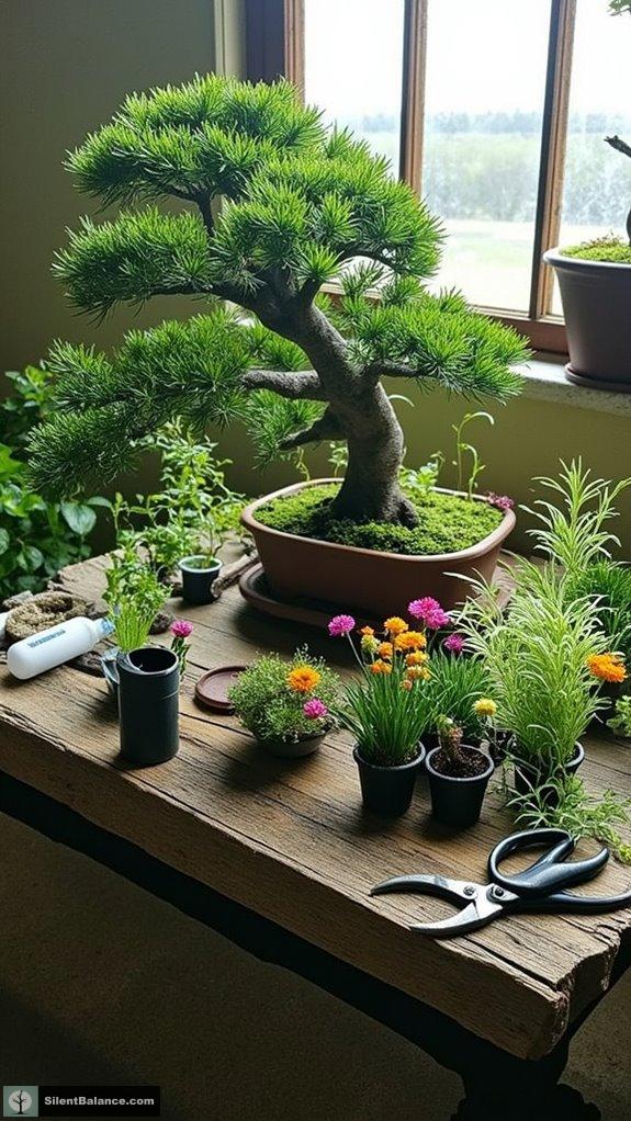 bonsai companion plants enhance