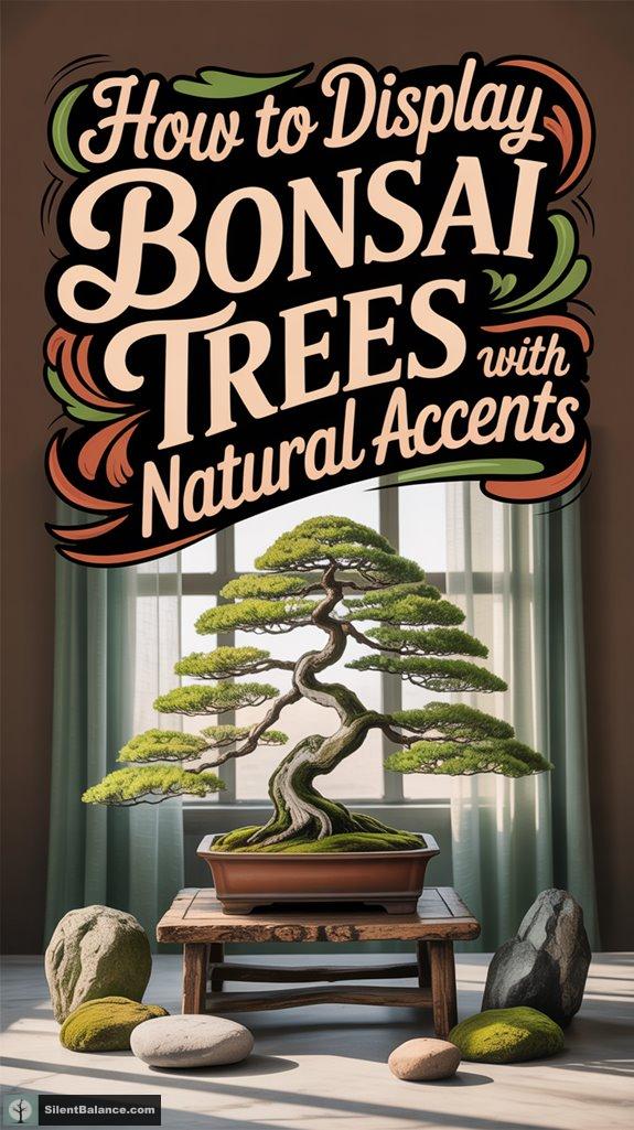 bonsai display with nature