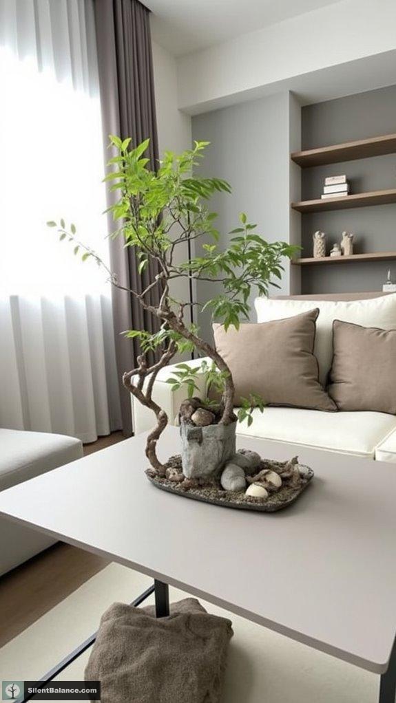 bonsai enhances serene interiors