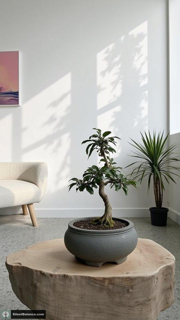 bonsai meets minimalist art