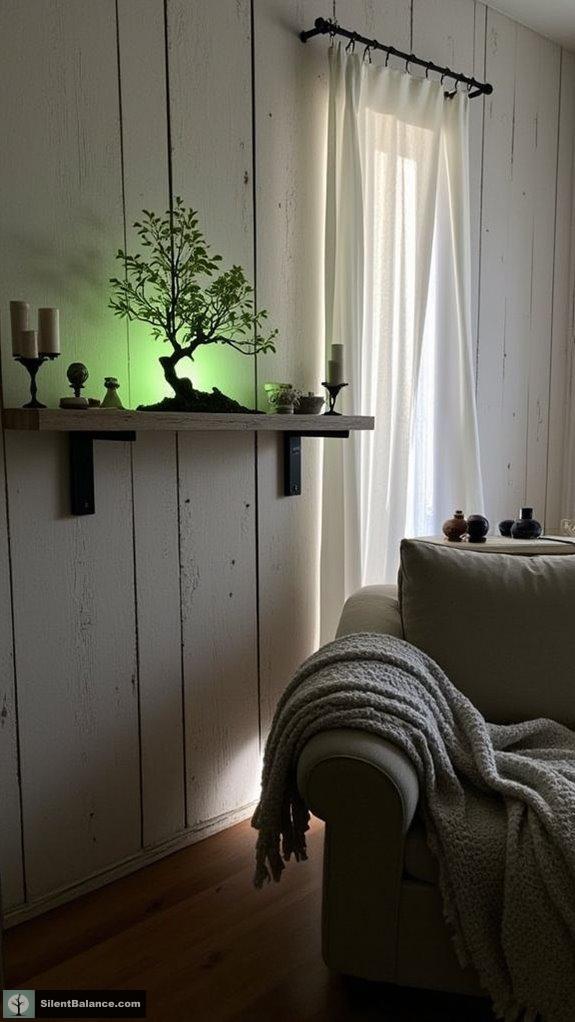 bonsai placement enhances serenity