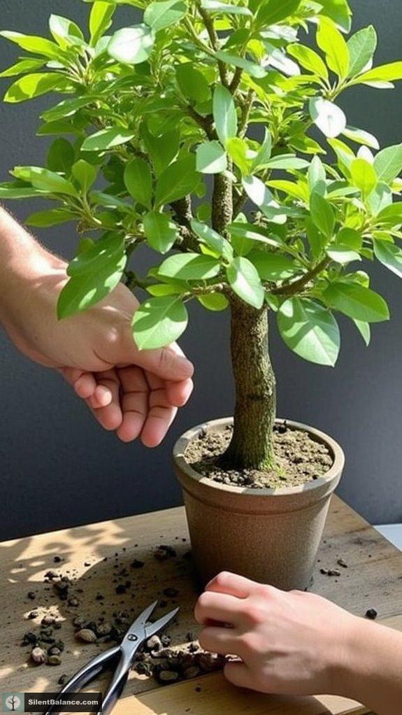 bonsai shape through pruning