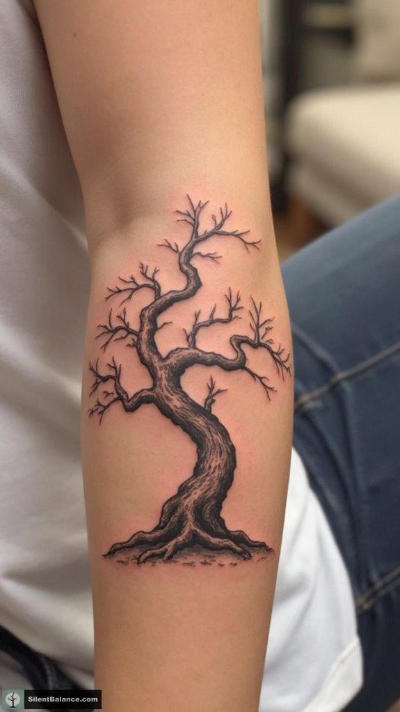 bonsai tattoos embody fortitude