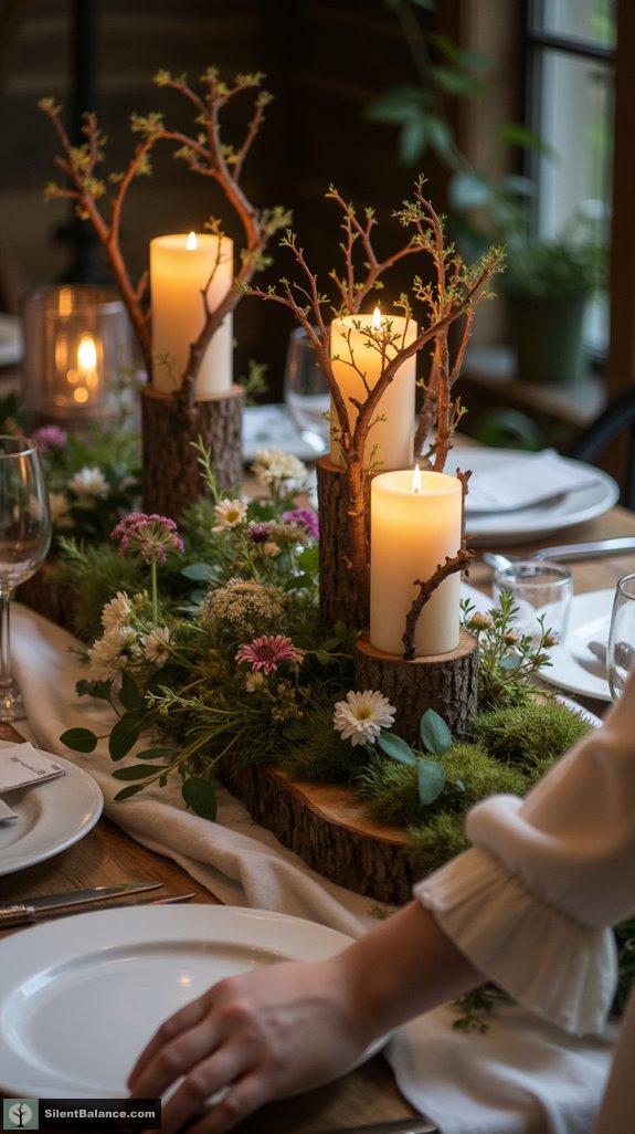 botanical candle holders ambiance