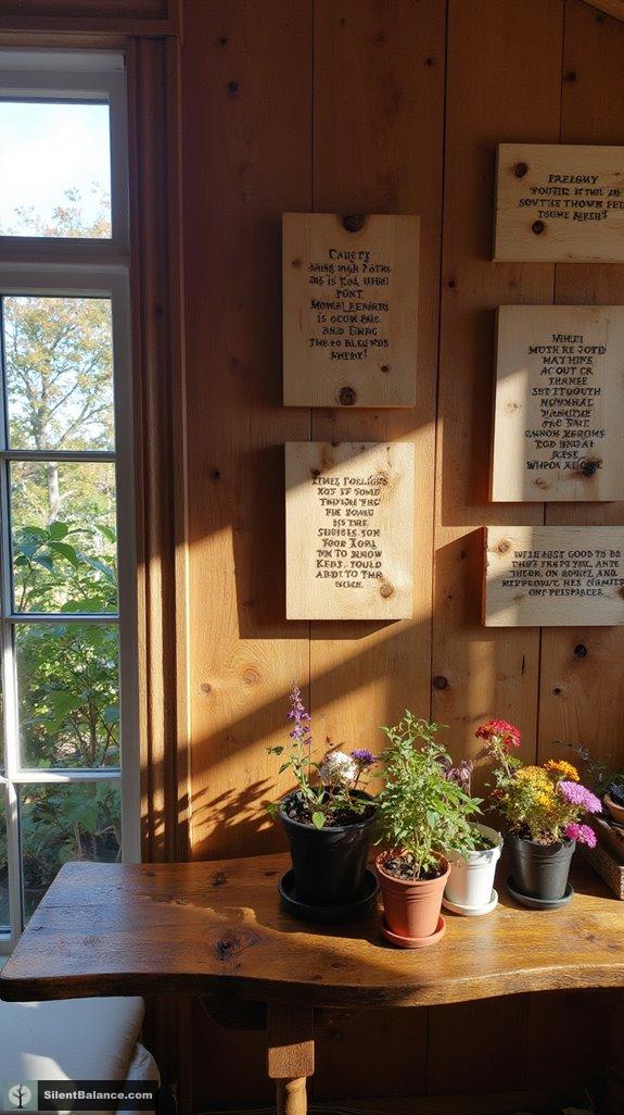 botanical quotes for decor