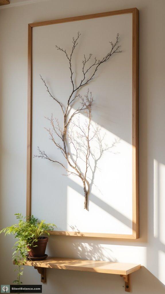 branch inspired minimalist decor